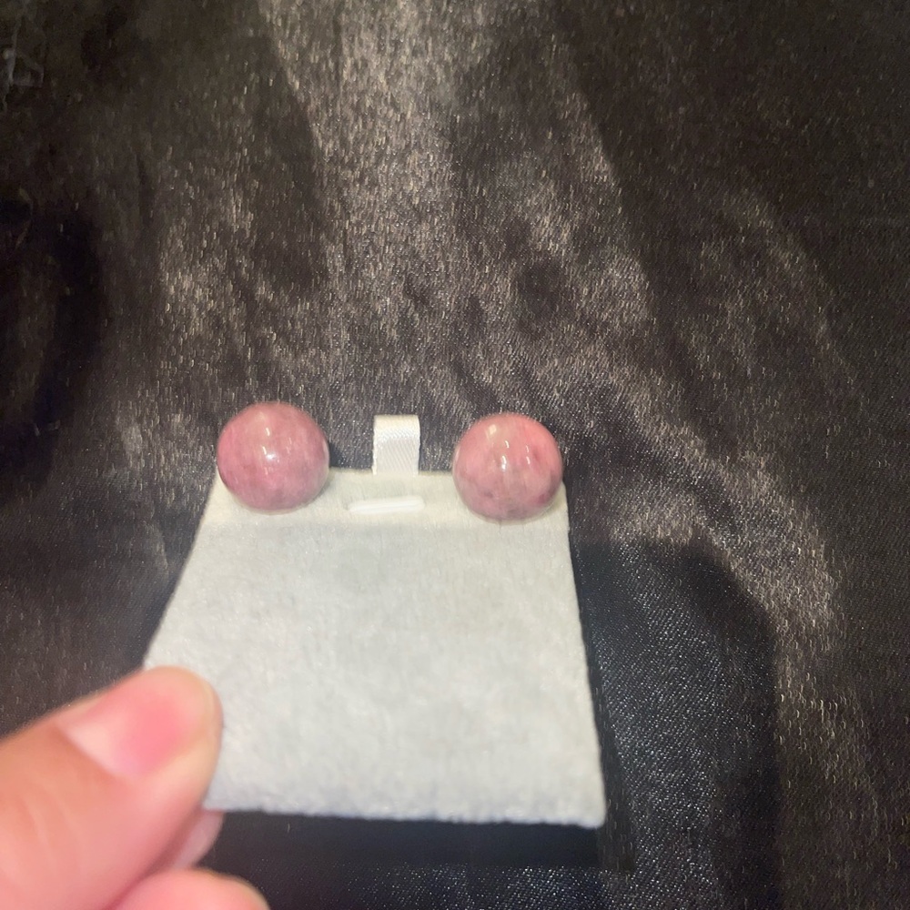 Dior Trival Pink Glossy stone bead Earrings
